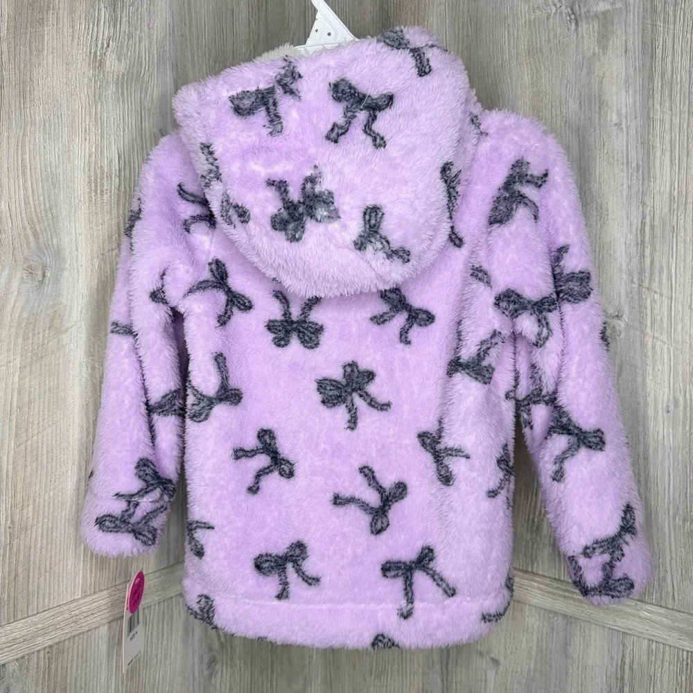 Betsey Johnson Girls Lavender Fuzzy Jacket